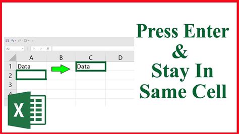 how to press enter in excel and stay in the same cell mac