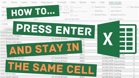 how to press enter in same cell excel