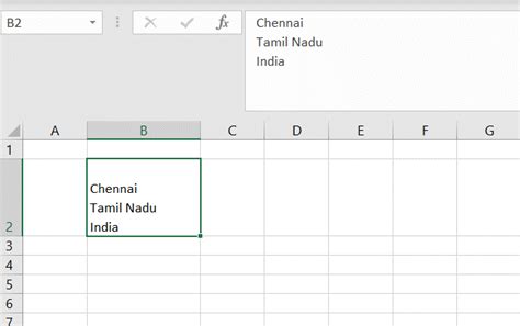 how to press return within a cell in excel