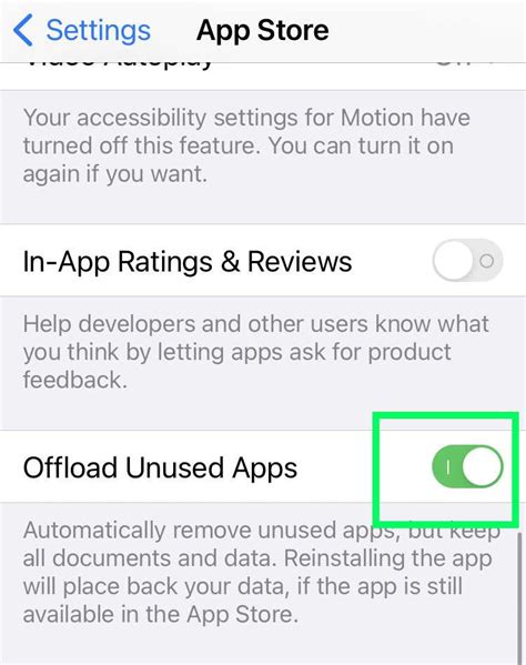 how to prevent iphone from offloading apps