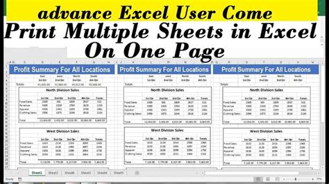 how to print 2 pages on 1 page in excel