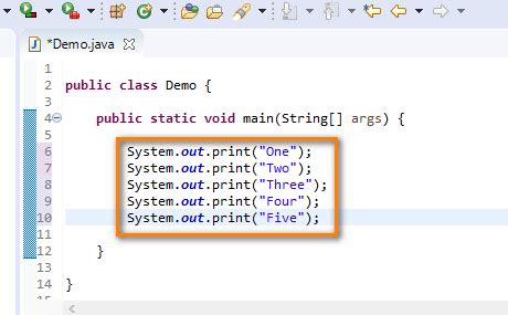 how to print 2 variables in same line in java