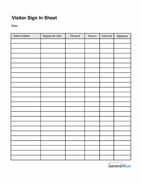 how to print a sign in sheet in excel
