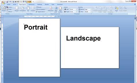 how to print a word document in landscape format