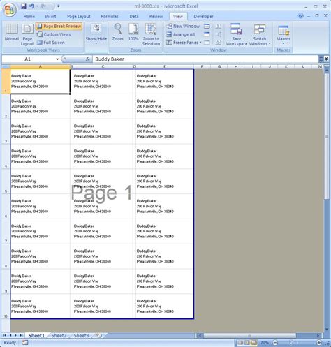 how to print address labels from excel to avery labels