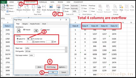 how to print all columns in one page in excel