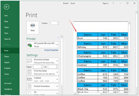 how to print all data on one page in excel