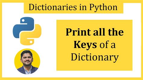 how to print all keys of a dictionary in python