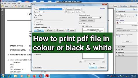 how to print excel to pdf in black and white