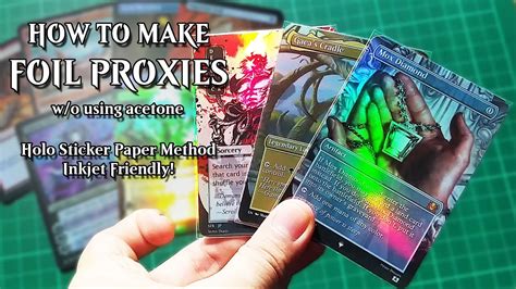how to print foil mtg proxies