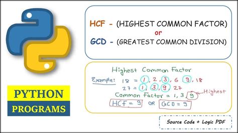 how to print hcf of two numbers in python