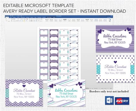 how to print label borders in word