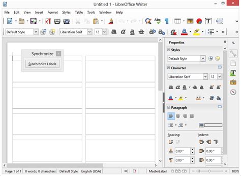 how to print labels in libreoffice