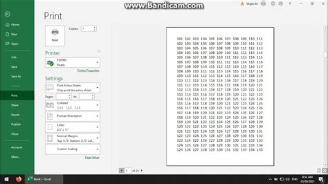 how to print large data in excel on one page