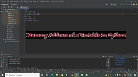 how to print memory address of variable in python