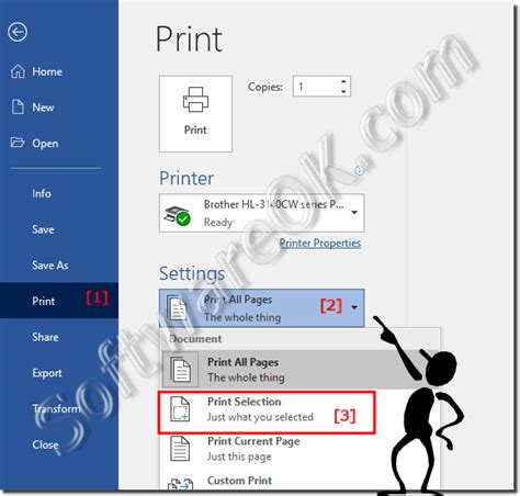 how to print only highlighted text in word