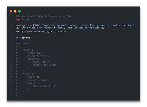 how to print output of dictionary in python