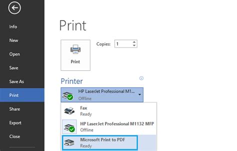 how to print pdf in word