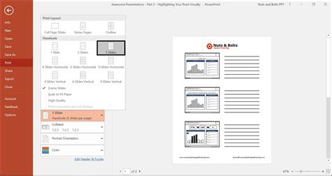 how to print slides with notes on mac