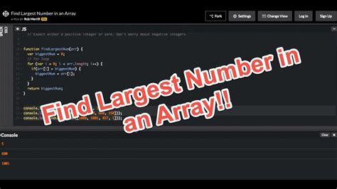 how to print the largest number in an array javascript