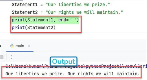 how to print two numbers in same line in python