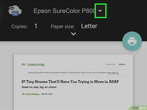 how to print web page on android