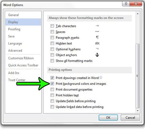 how to print word document without formatting marks