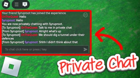 how to private chat in roblox server