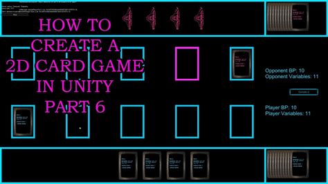 how to program a card game in unity