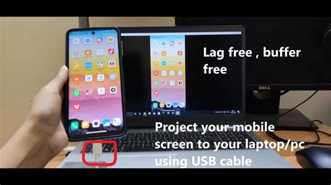 how to project mobile screen on pc via usb