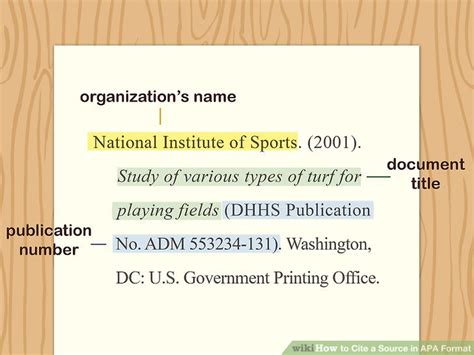 how to properly cite a source apa format