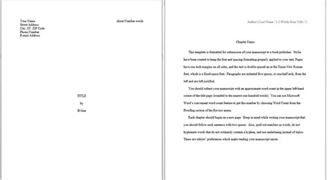 how to properly format a book in word