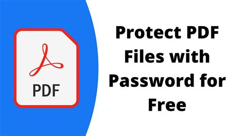 how to protect a pdf file for free