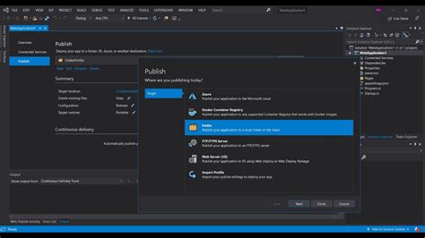 how to publish code in visual studio 2019