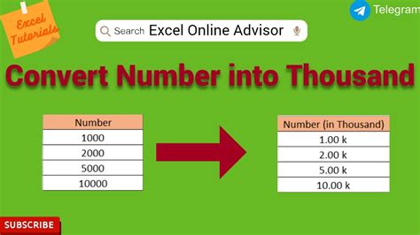 how to put 1 to 1000 in excel