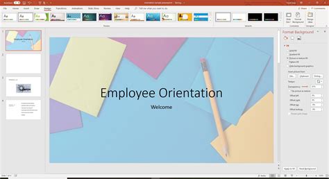 how to put a background for powerpoint