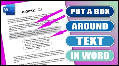 how to put a box around words in microsoft word