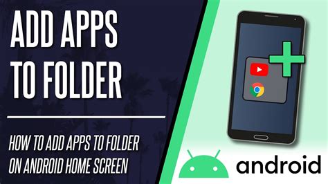 how to put a folder on home screen android