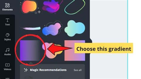 how to put a gradient over an image in canva