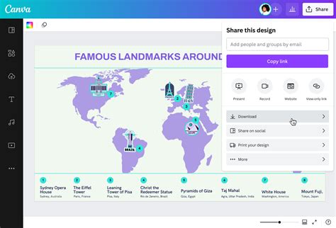 how to put a map in canva