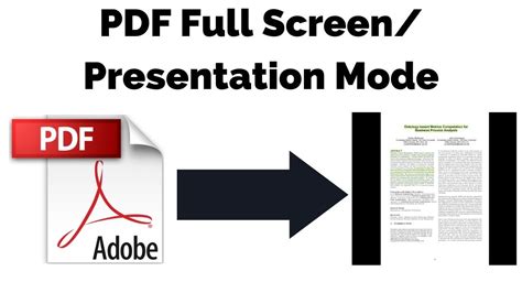 how to put a pdf in presentation mode