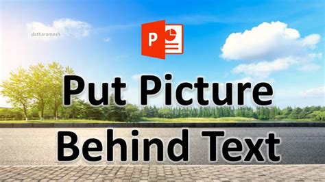 how to put a picture behind text in powerpoint