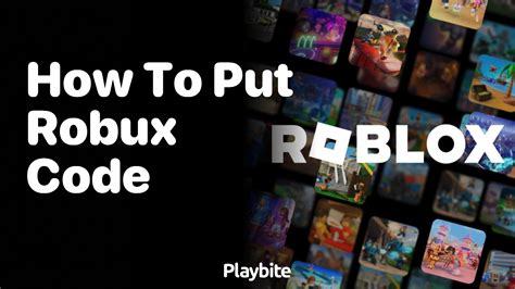 how to put a robux code in roblox on iphone