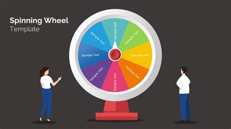how to put a spinning wheel in powerpoint