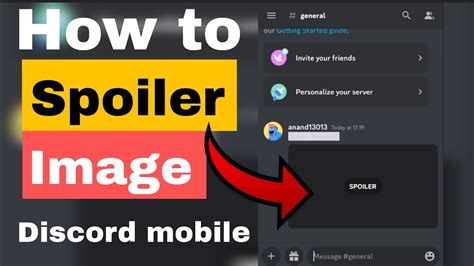 how to put a spoiler on discord image on mobile