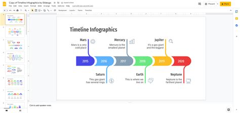 how to put a timeline on google docs