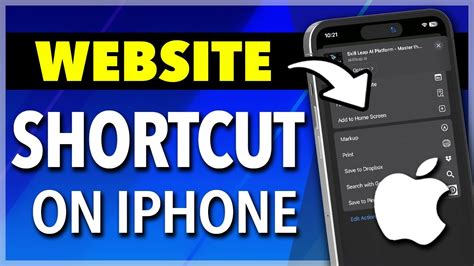 how to put a website shortcut on iphone home screen