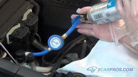 how to put ac liquid in car