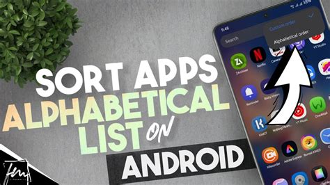 how to put android apps in alphabetical order