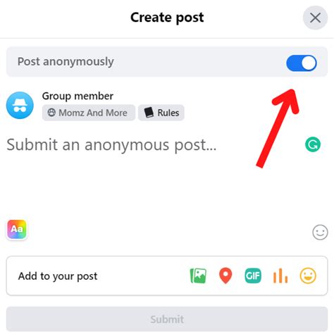 how to put anonymous post on facebook group